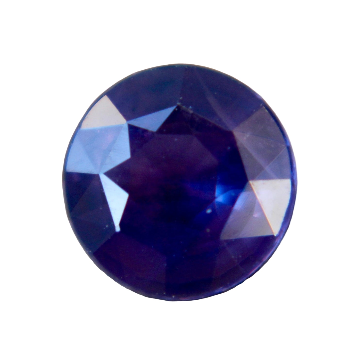 0.96 ct natural purple sapphire, round 6.35 mm, Ceylon origin, VS clarity