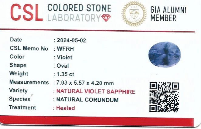 Natural Purple Sapphire - Sapphirepal