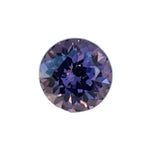 Front view of 1.08ct natural purple spinel in a round cut from Ceylon