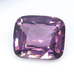 Natural pinkish purple spinel side profile showing 4.50 mm depth