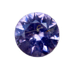 0.85 ct natural purple spinel, Ceylon origin, round cut 6.02 × 3.48 mm, untreated