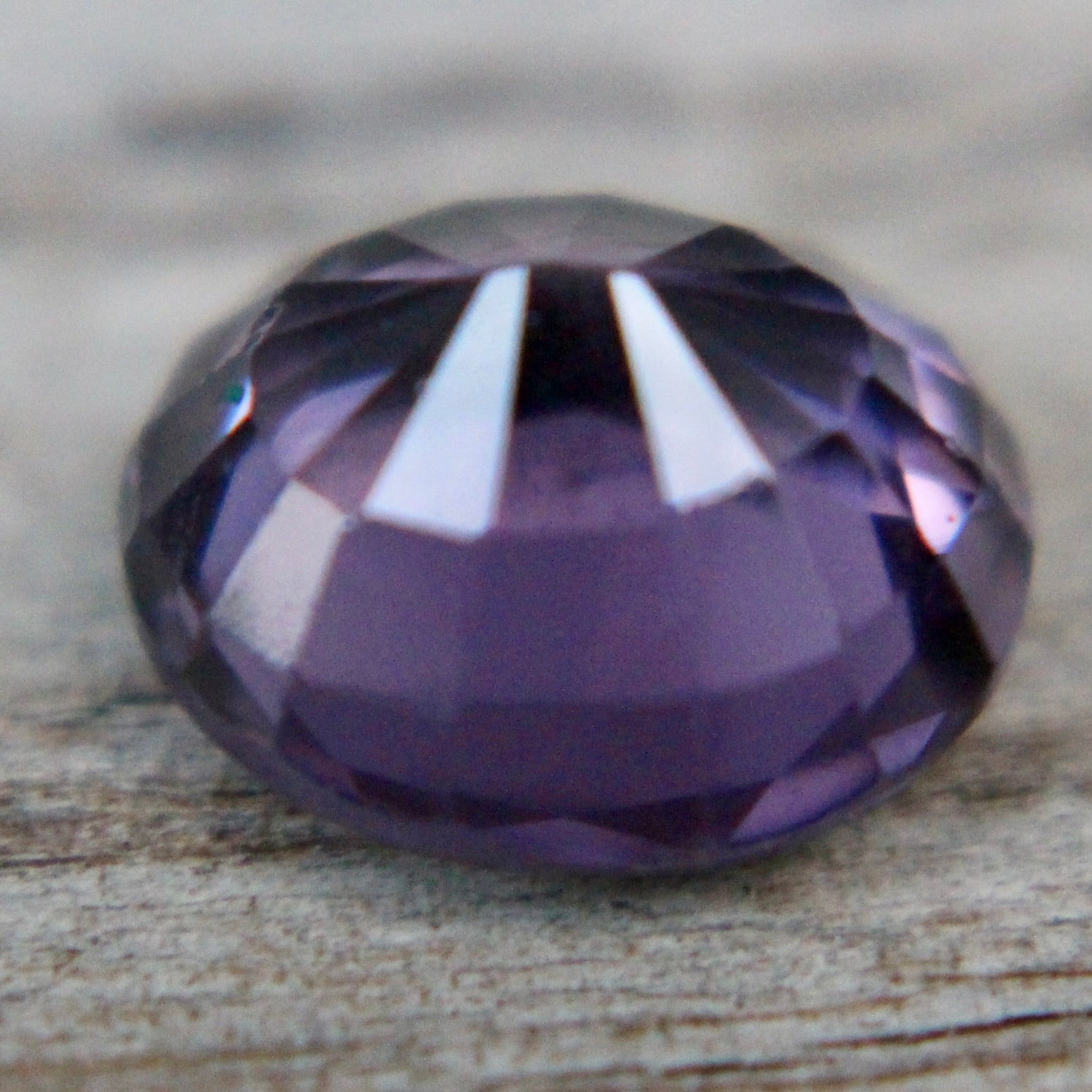 Oval purple spinel 8.34x7.31mm eye clean loose gemstone for engagement rings