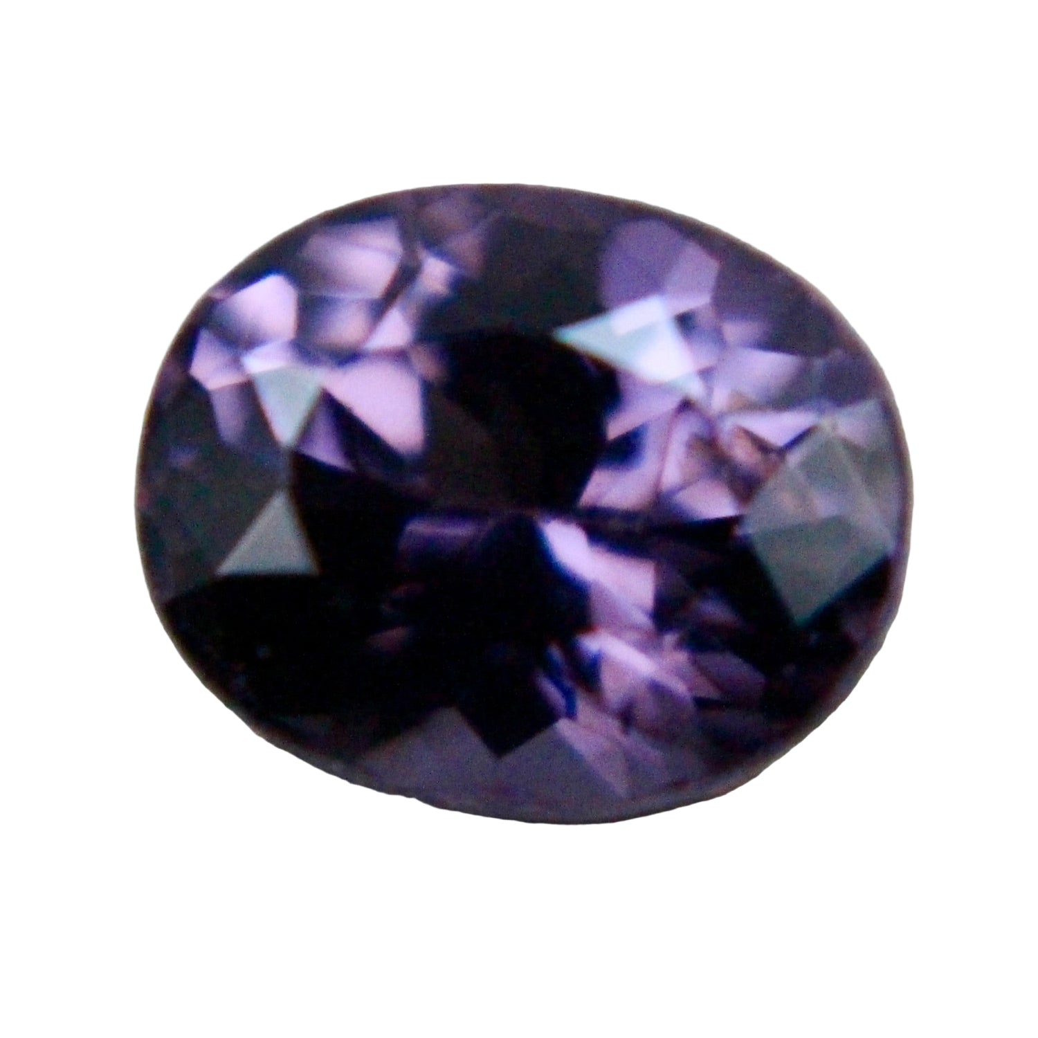 1.46 ct natural purple spinel, Ceylon origin, oval 7.54 × 6.10 × 4.50 mm, VS clarity, untreated