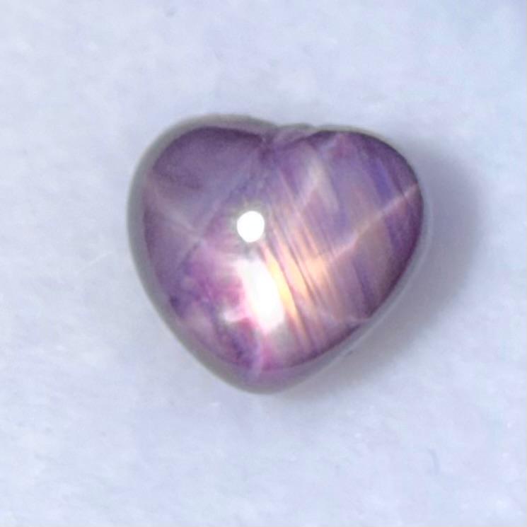 Natural Purple Star Sapphire 1.80ct Heart Cabochon – Ceylon Earth Sourced Loose Sapphire - Sapphirepal