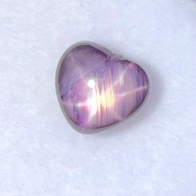 Natural Purple Star Sapphire 1.80ct Heart Cabochon – Ceylon Earth Sourced Loose Sapphire - Sapphirepal