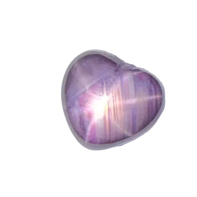 Natural Purple Star Sapphire 1.80ct Heart Cabochon – Ceylon Earth Sourced Loose Sapphire - Sapphirepal