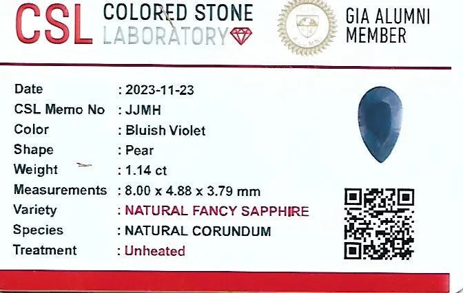 Natural Purplish Blue Sapphire - Sapphirepal