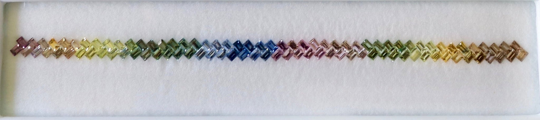 Natural Rainbow Color Sapphire Set (Baguette Cut) — 10.05 Carat VVS Loose Sapphires - Sapphirepal