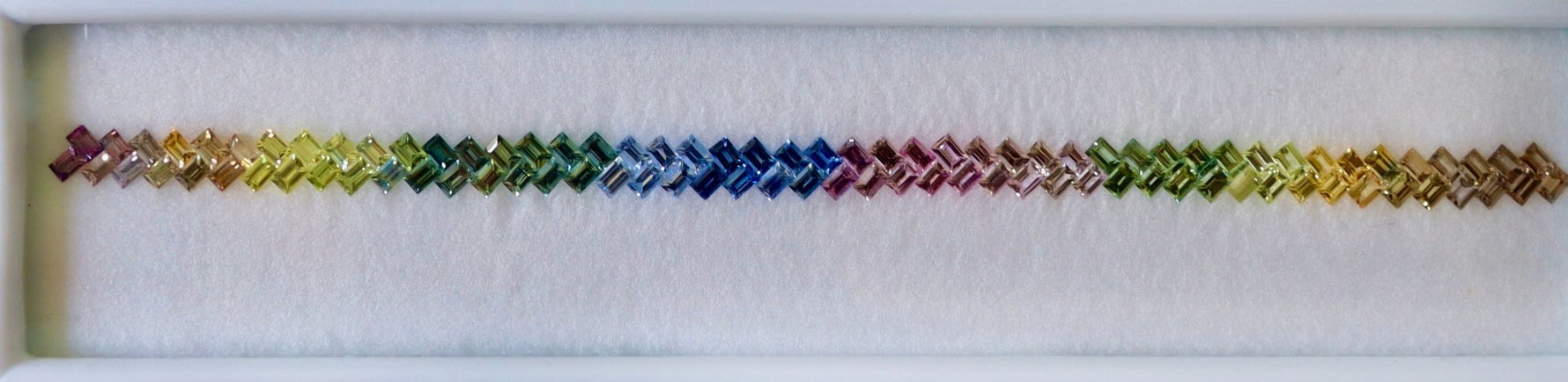 Natural Rainbow Color Sapphire Set (Baguette Cut) — 10.05 Carat VVS Loose Sapphires - Sapphirepal