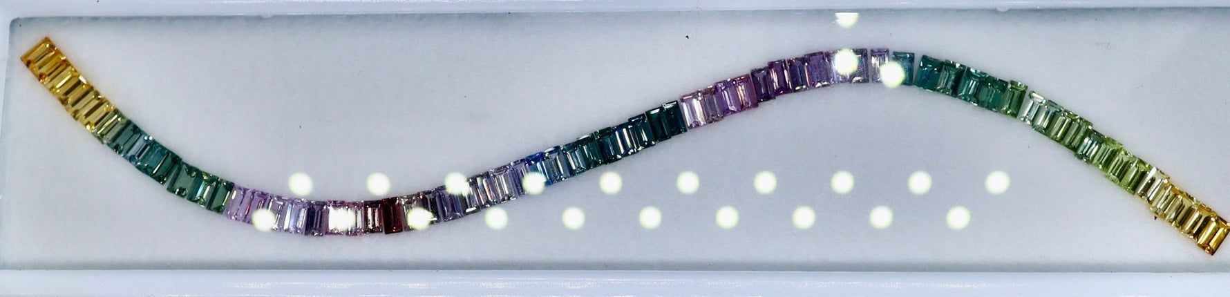 Natural Rainbow Sapphire Baguette Cut Set 10.55 Carat Calibrated Gemstone Strip from Ceylon - Sapphirepal