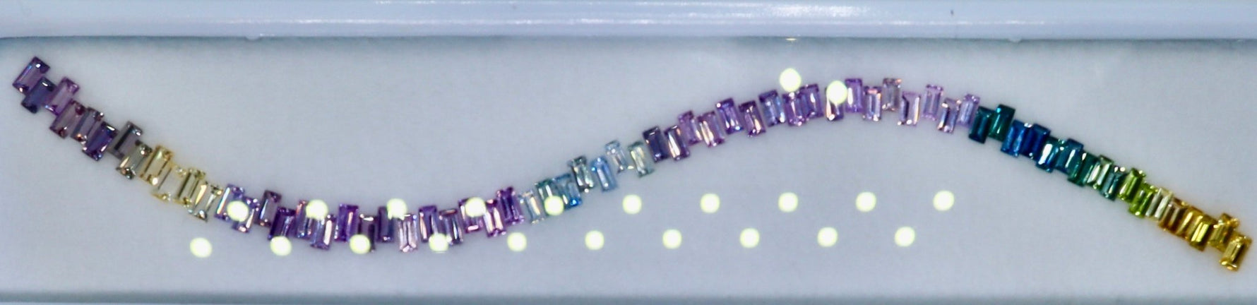 Natural Rainbow Sapphire Baguette Cut Set 9.15 Carat 4x2mm Ceylon Loose Gemstones - Sapphirepal