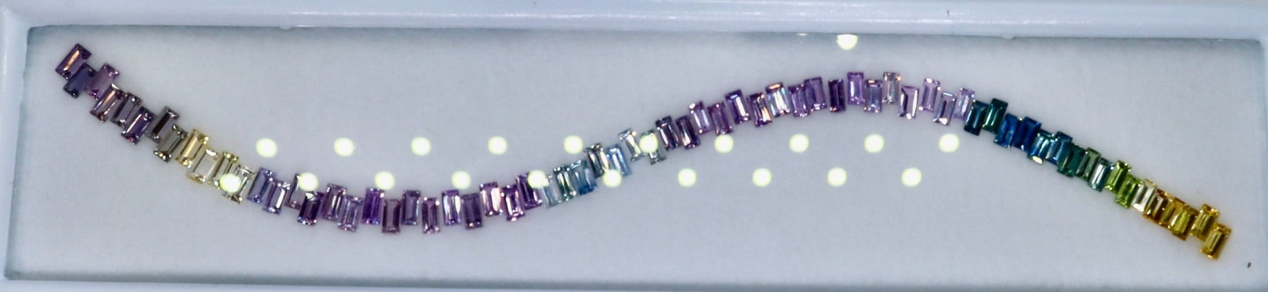 Natural Rainbow Sapphire Baguette Cut Set 9.15 Carat 4x2mm Ceylon Loose Gemstones - Sapphirepal