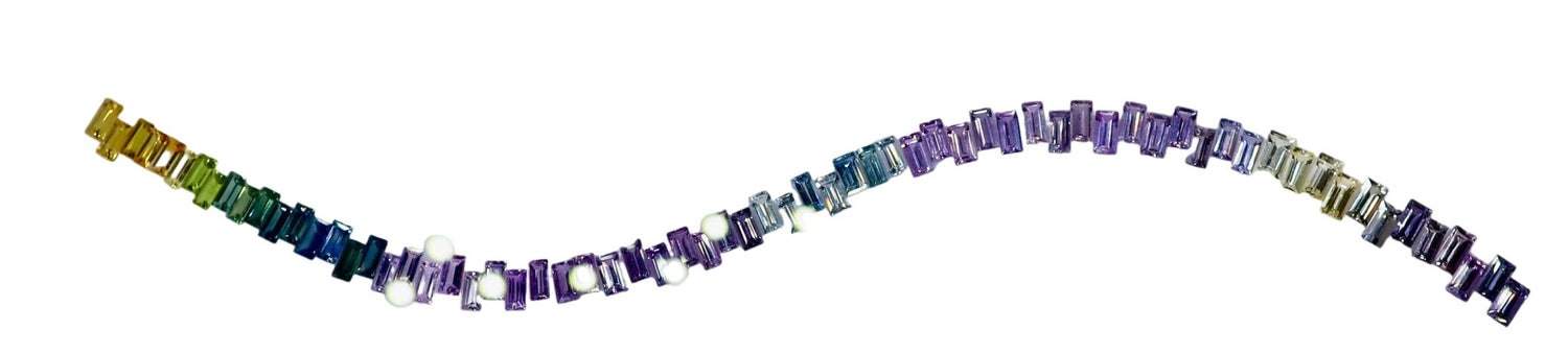 Natural Rainbow Sapphire Baguette Cut Set 9.15 Carat 4x2mm Ceylon Loose Gemstones - Sapphirepal