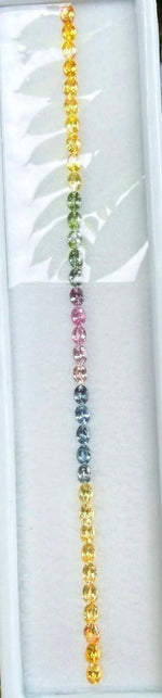 Natural Rainbow Sapphire Layout 7.35 Carat Ceylon Oval Cut VVS Loose Sapphire Set for Bespoke Jewelry - Sapphirepal