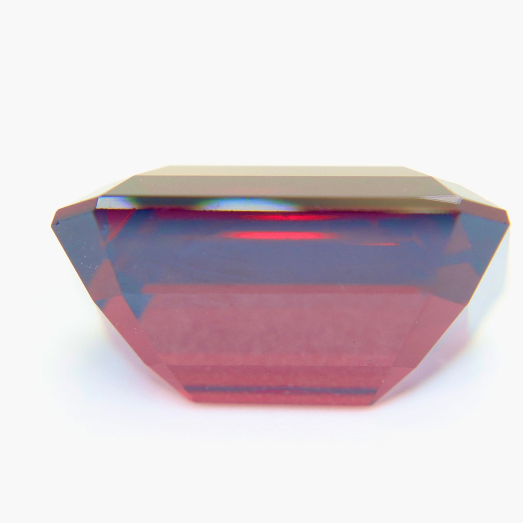 Natural Rhodolite Garnet 21.33 Carat Octagonal Emerald Cut Certified Loose Gemstone - Sapphirepal