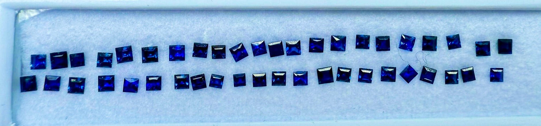 Natural Royal Blue Sapphire Set – 4.50 Carat | Princess Cut | Ceylon Origin - Sapphirepal