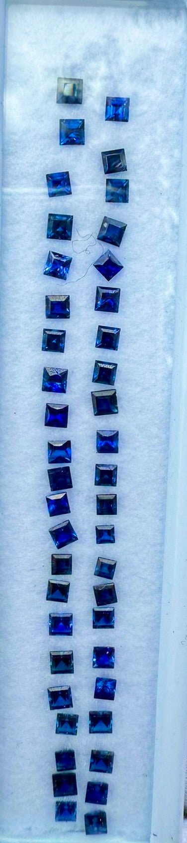Natural Royal Blue Sapphire Set – 4.50 Carat | Princess Cut | Ceylon Origin - Sapphirepal