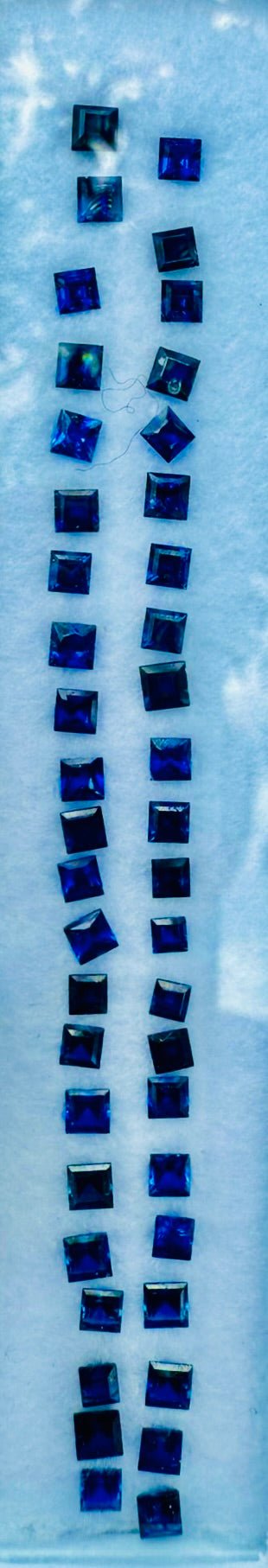 Natural Royal Blue Sapphire Set – 4.50 Carat | Princess Cut | Ceylon Origin - Sapphirepal