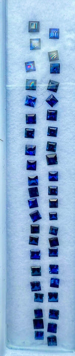 Natural Royal Blue Sapphire Set – 4.50 Carat | Princess Cut | Ceylon Origin - Sapphirepal