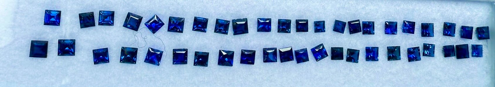 Natural Royal Blue Sapphire Set – 4.50 Carat | Princess Cut | Ceylon Origin - Sapphirepal
