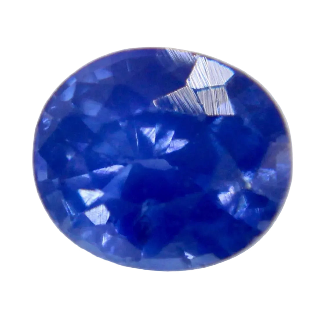Natural royal blue sapphire oval cut 0.44 carat Ceylon loose gemstone