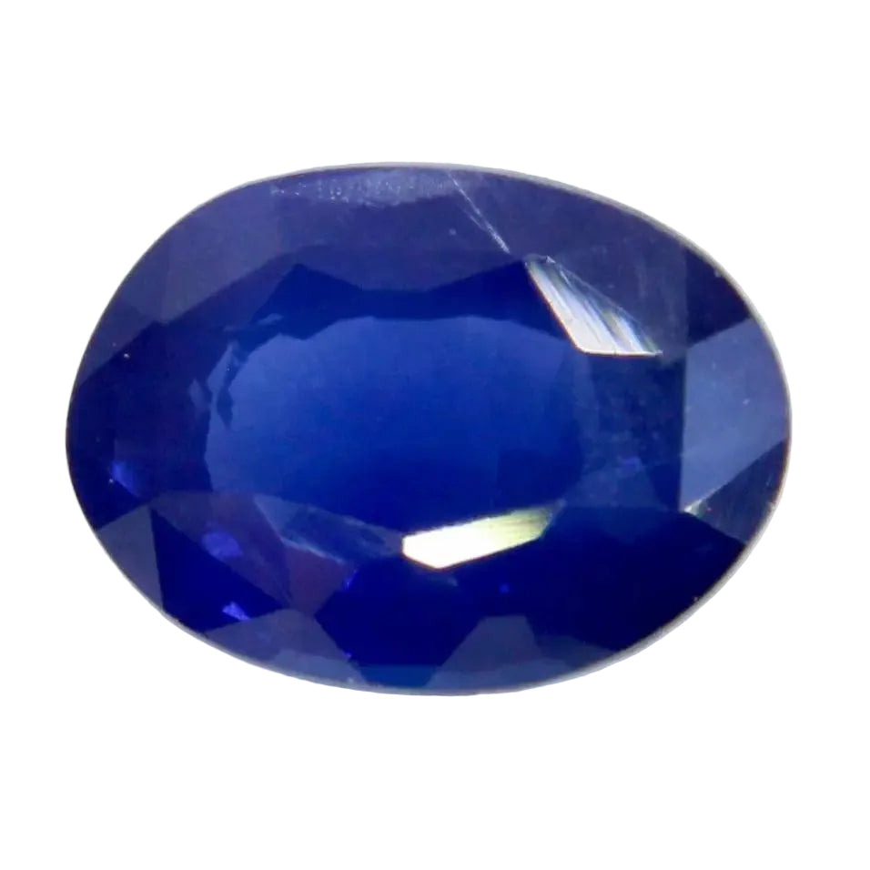 Natural royal blue sapphire 0.76 carat oval cut loose gemstone from Ceylon