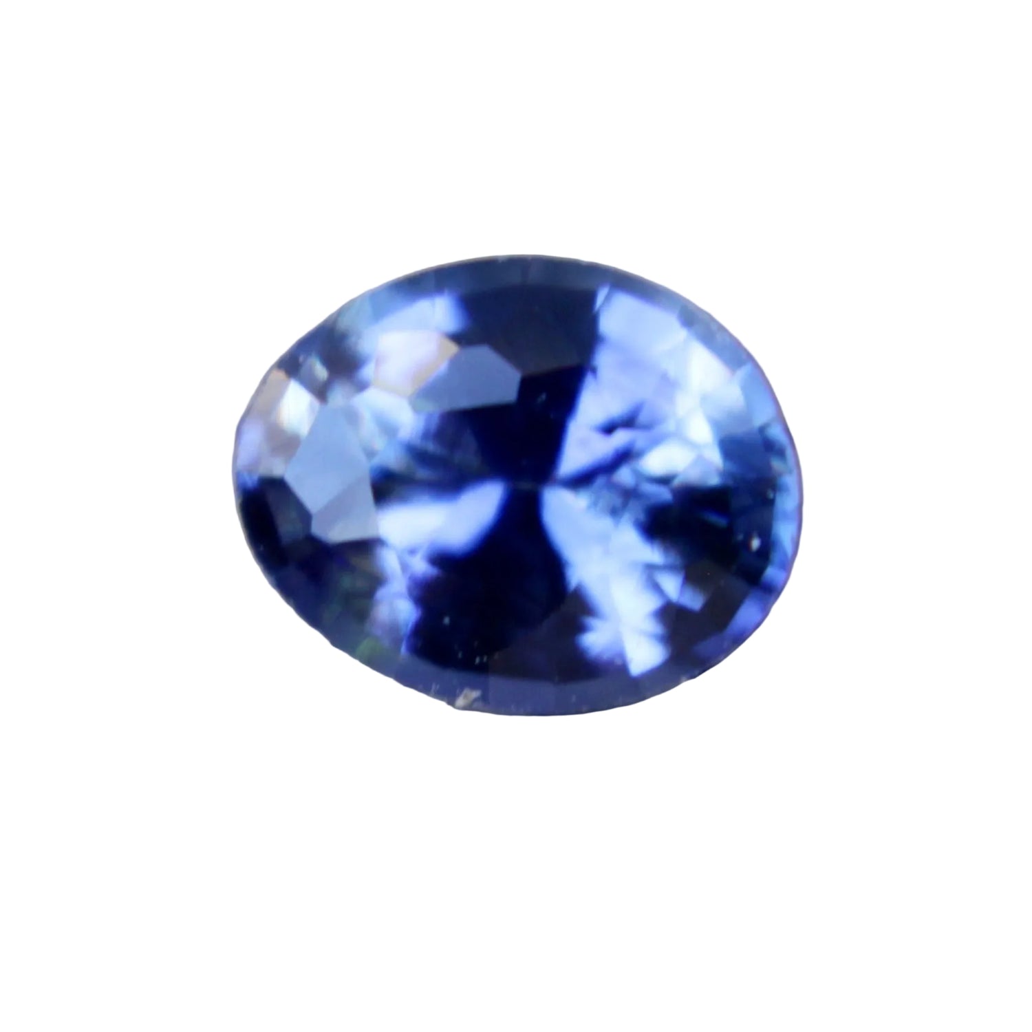 Natural royal blue sapphire 0.39ct oval cut VVS untreated Ceylon gemstone