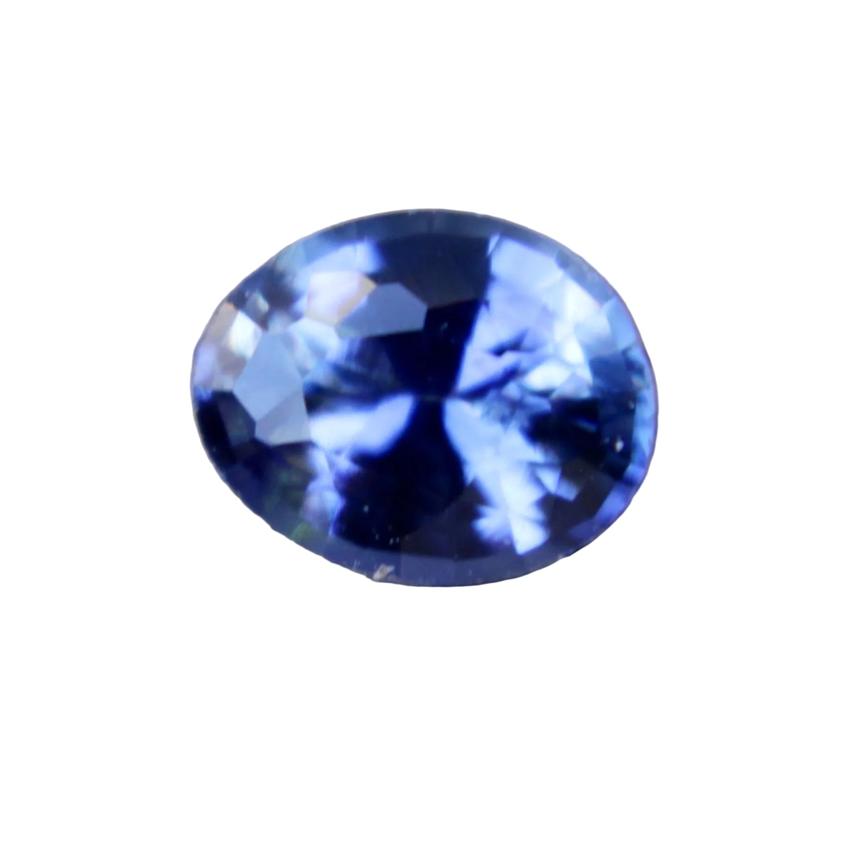 Natural royal blue sapphire 0.39ct oval cut VVS untreated Ceylon gemstone