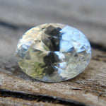 Natural Sapphire with sight yellow champagne hue - Sapphirepal