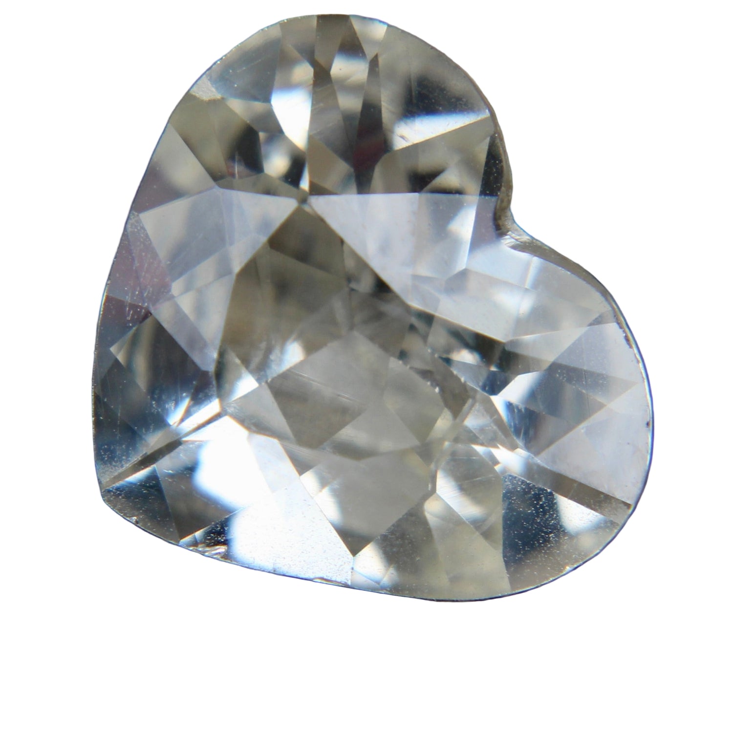 3.02ct heart-cut natural sapphire slight yellow hue, unheated Ceylon gemstone