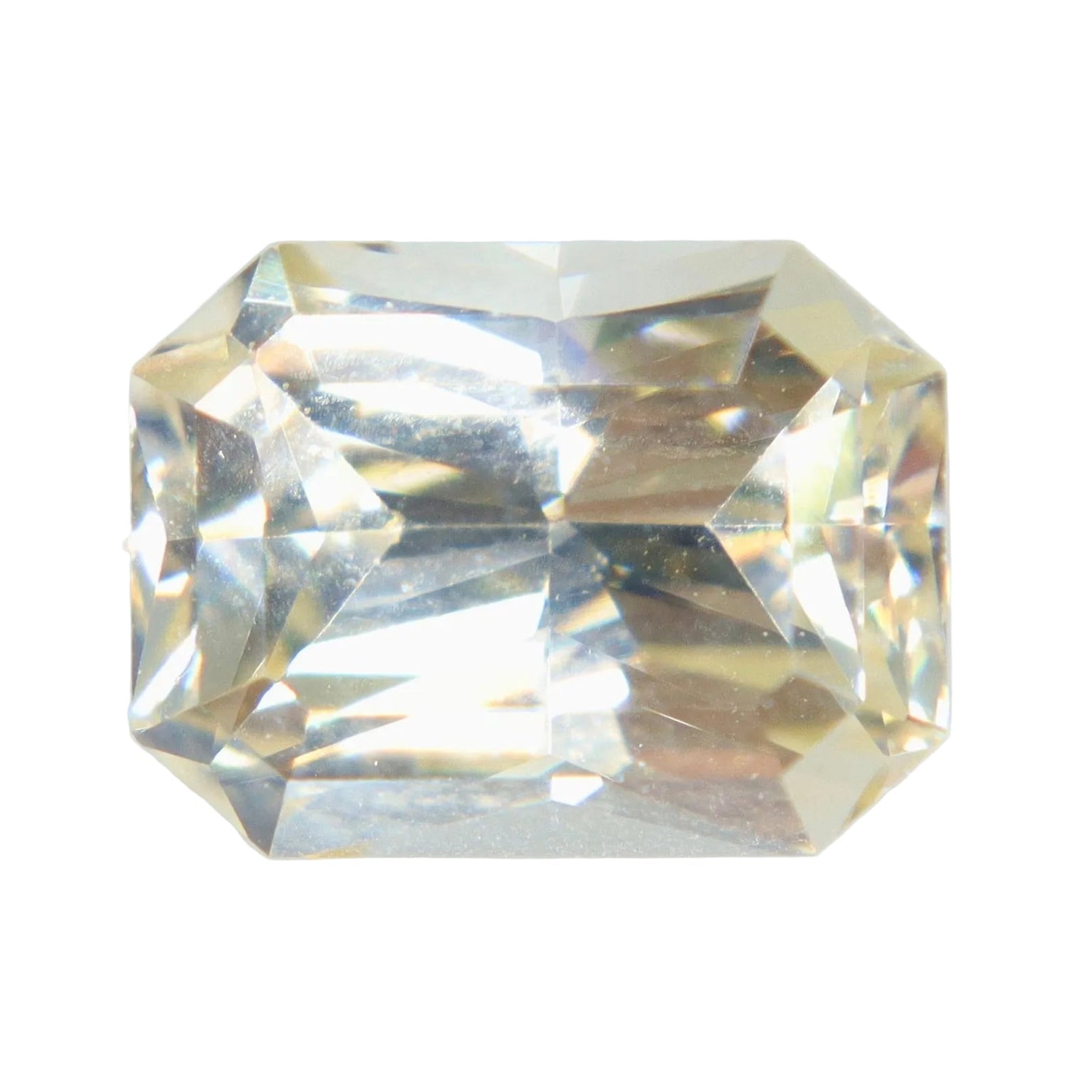 Natural Soft Yellow Sapphire 1.47 Carat Emerald Cut from Ceylon - Sapphirepal