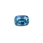 0.80 ct natural teal blue sapphire, Madagascar origin, cushion 6.09 × 4.49 × 3.13 mm, VS clarity, unheated