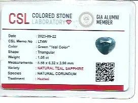 Natural Teal Green Sapphire - Sapphirepal