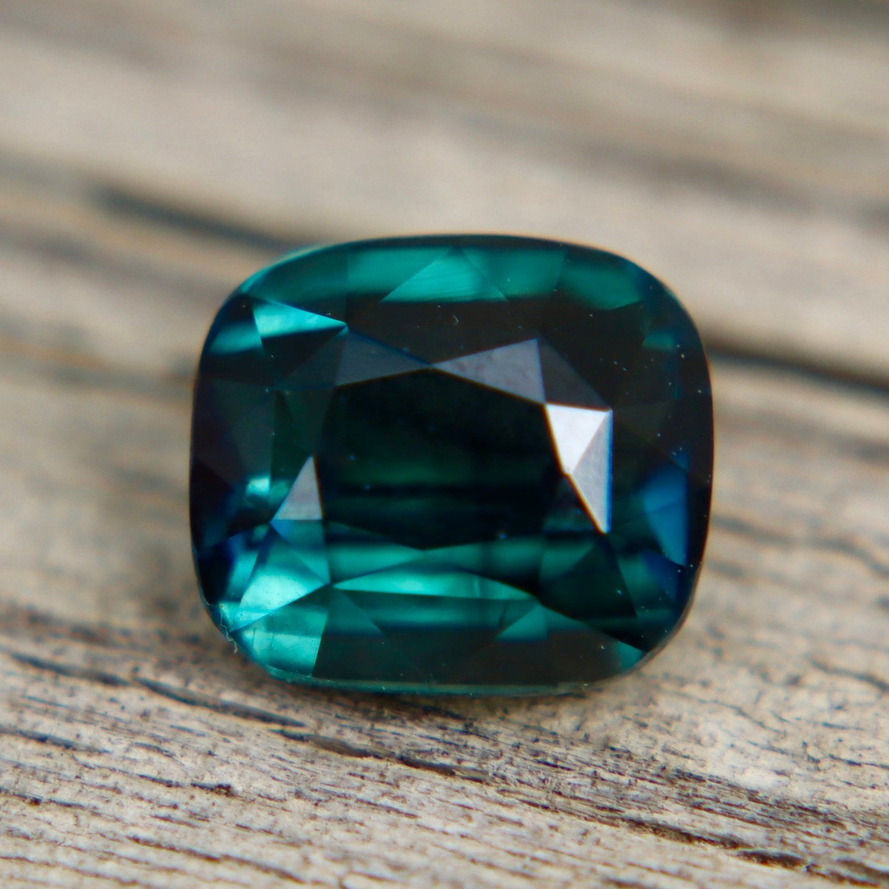 Natural Teal Madagascar Sapphire 2.12 ct Cushion Cut Loose Gemstone - Sapphirepal