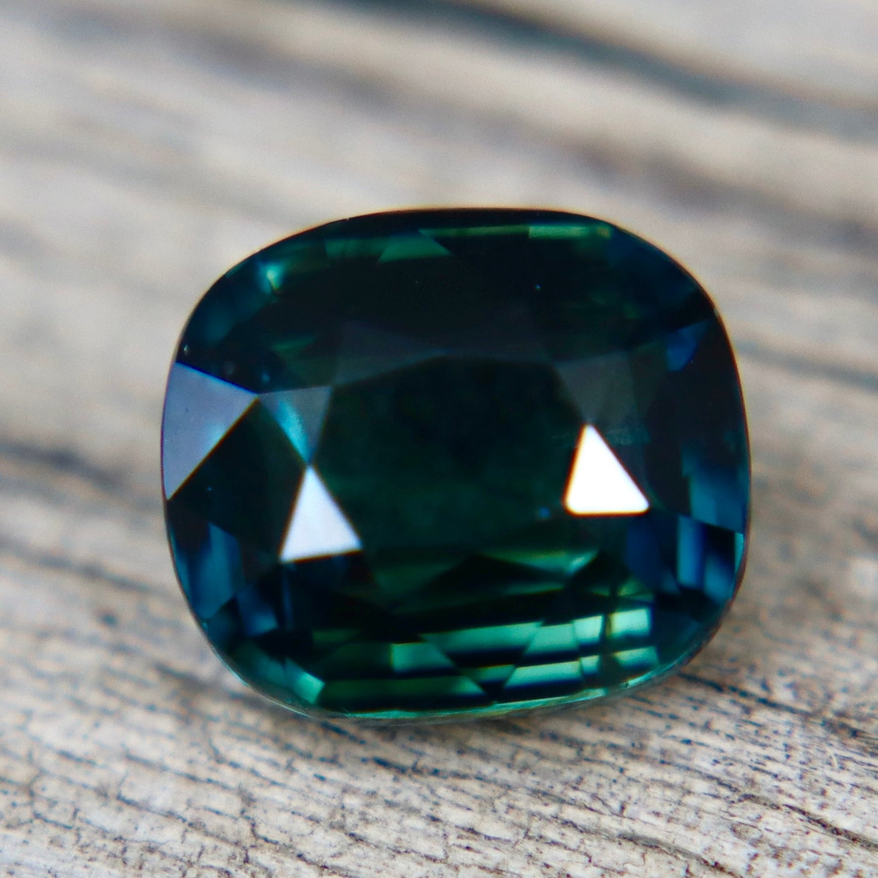 Natural Teal Madagascar Sapphire 2.15 ct Cushion Cut Loose Gemstone - Sapphirepal
