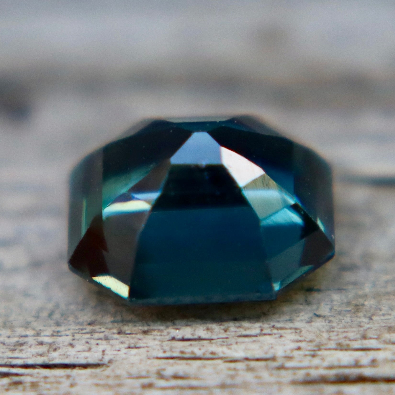 Natural Teal Sapphire 0.94 Carat Emerald Cut Loose Gemstone from Madagascar - Sapphirepal