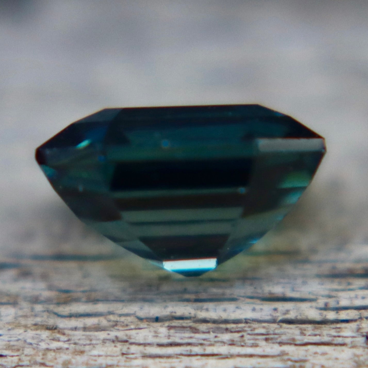 Natural Teal Sapphire 0.94 Carat Emerald Cut Loose Gemstone from Madagascar - Sapphirepal