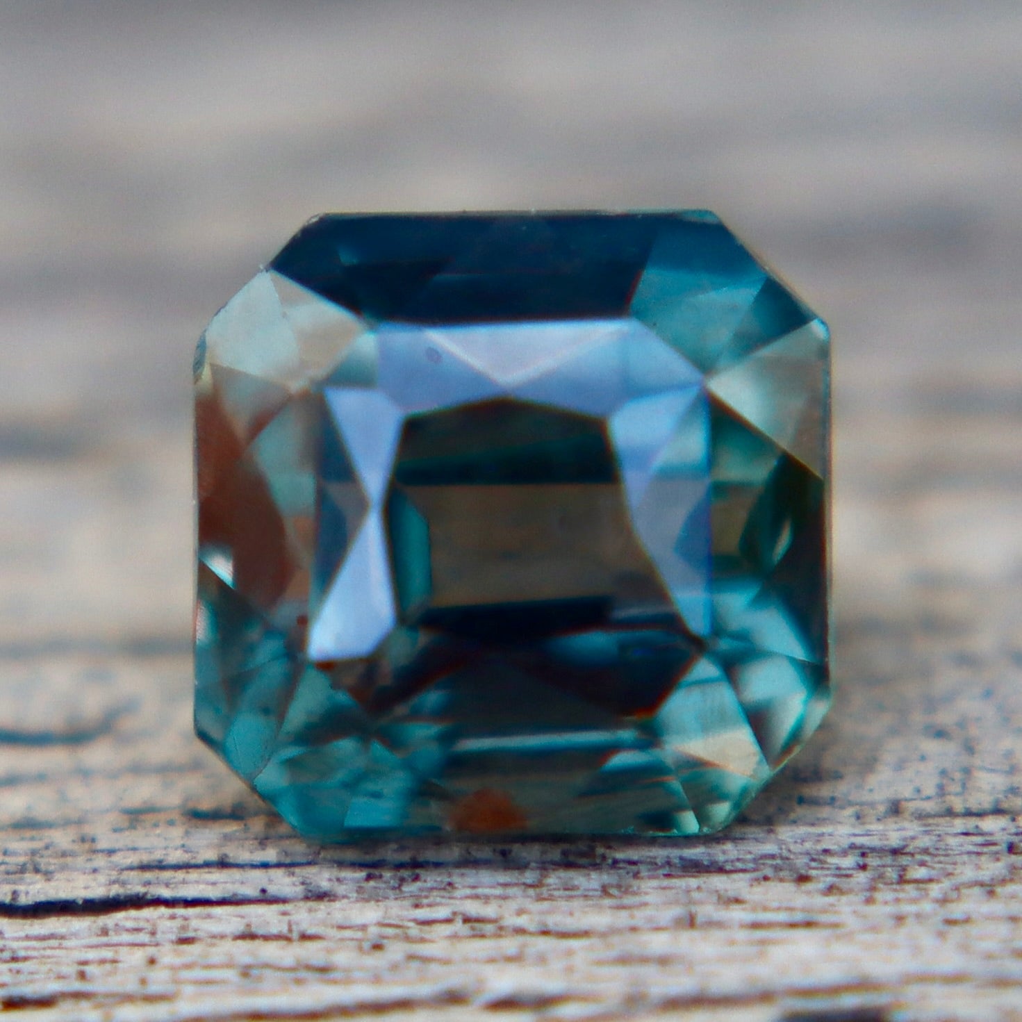 Natural Teal Sapphire 1 Carat Octagonal Emerald Cut Madagascar Sapphire - Sapphirepal