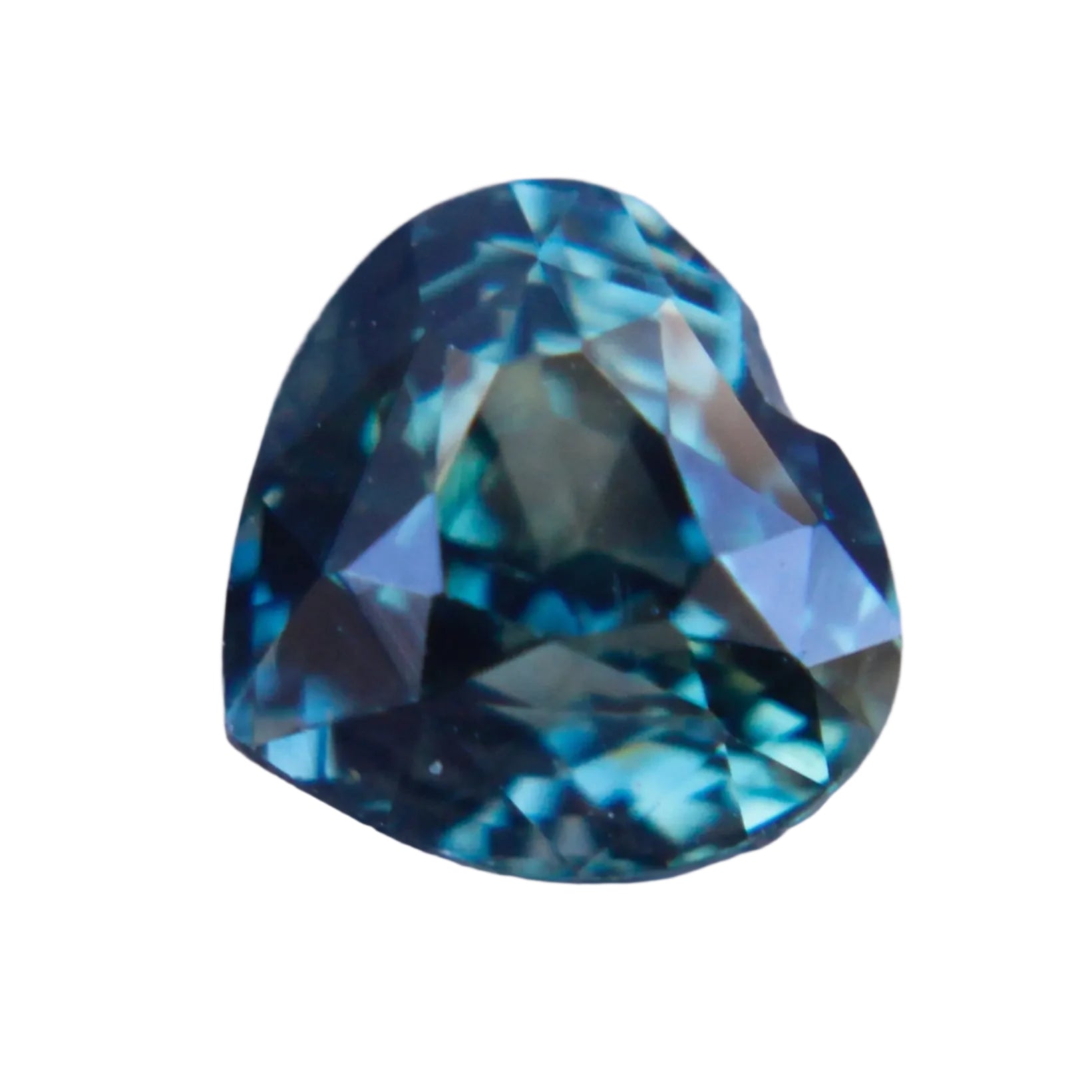 Heart Cut Teal Sapphire 2.30ct – Unheated Blue Green Parti Gemstone for Engagement or Wedding Ring – Sapphire Pal