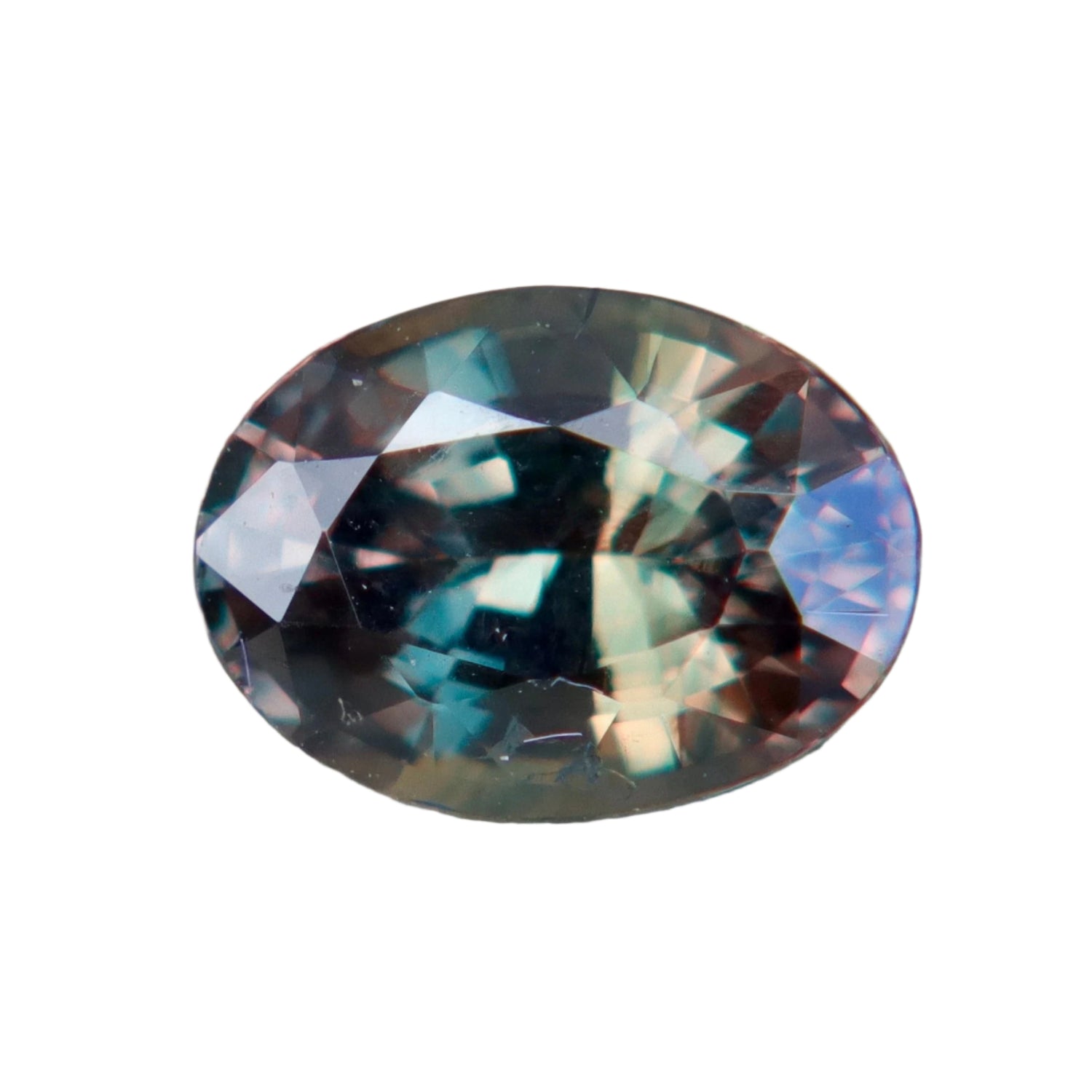 Natural Tri - Coloured Sapphire – 1.18 Carat Oval | Unheated Madagascar Gem - Sapphire pal