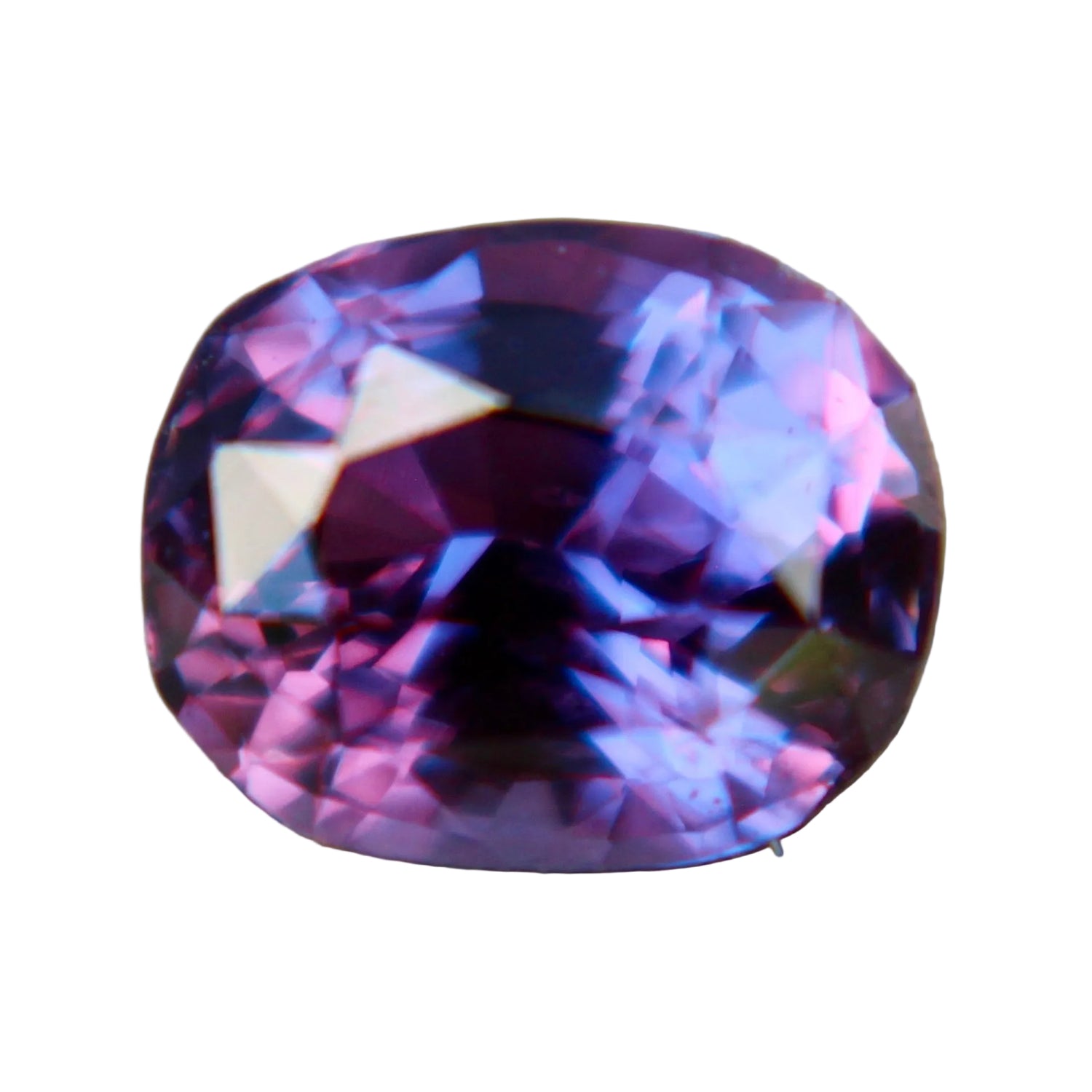 Natural unheated purple Ceylon sapphire 1.50 carat cushion cut