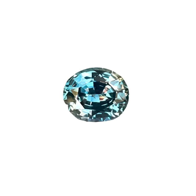1.12 Carat Natural Multi-Colored Sapphire – Oval Cut Green Grey Blue Pink Gemstone from Ceylon

