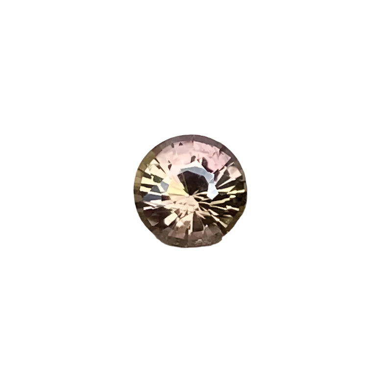 0.60 Carat Natural Multi-Colored Sapphire – Round Cut Unheated Gemstone in Pink, Brown, and Purple Hues

