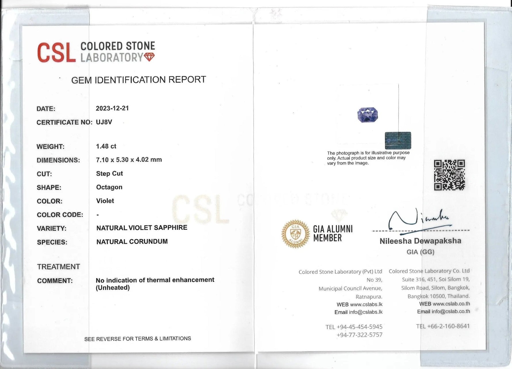 Natural Violet Sapphire - Sapphirepal