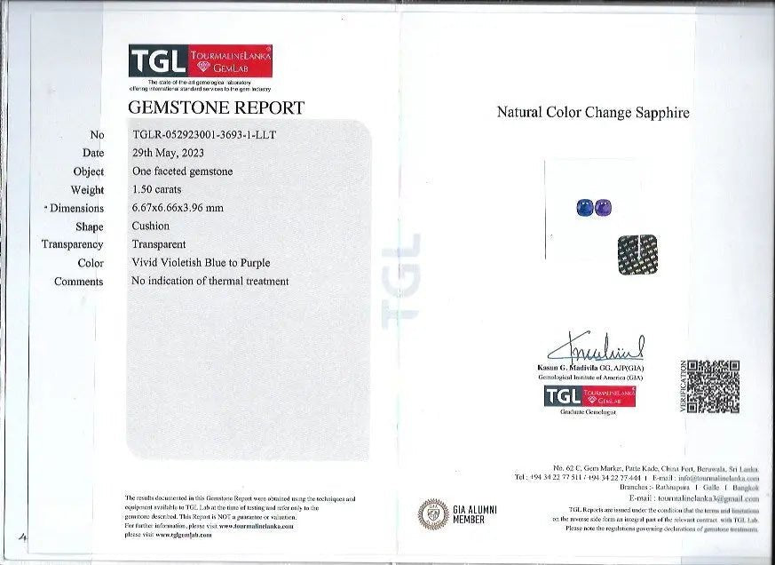 Natural Vivid Colour Change Sapphire - Sapphirepal