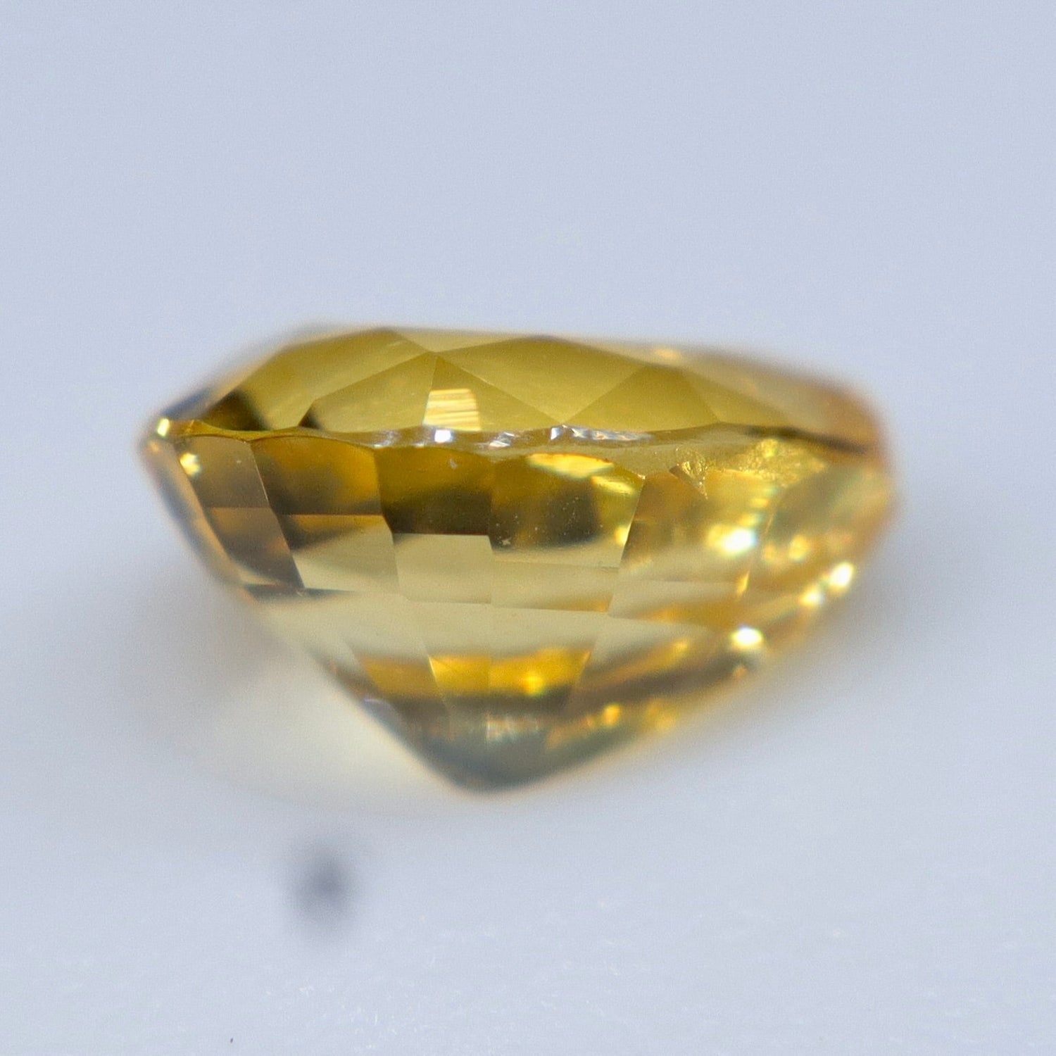 Natural Vivid Yellow Sapphire 0.58 Carat – Unheated Pear Cut Ceylon Gemstone - Sapphirepal