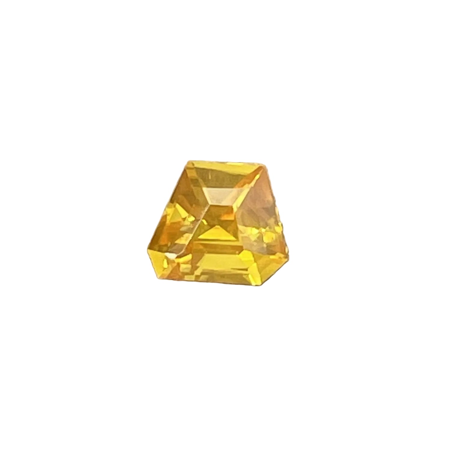 0.70 ct Natural Vivid Yellow Sapphire, Freeform Cut, Ceylon origin, heated, VS clarity – Sapphire Pal