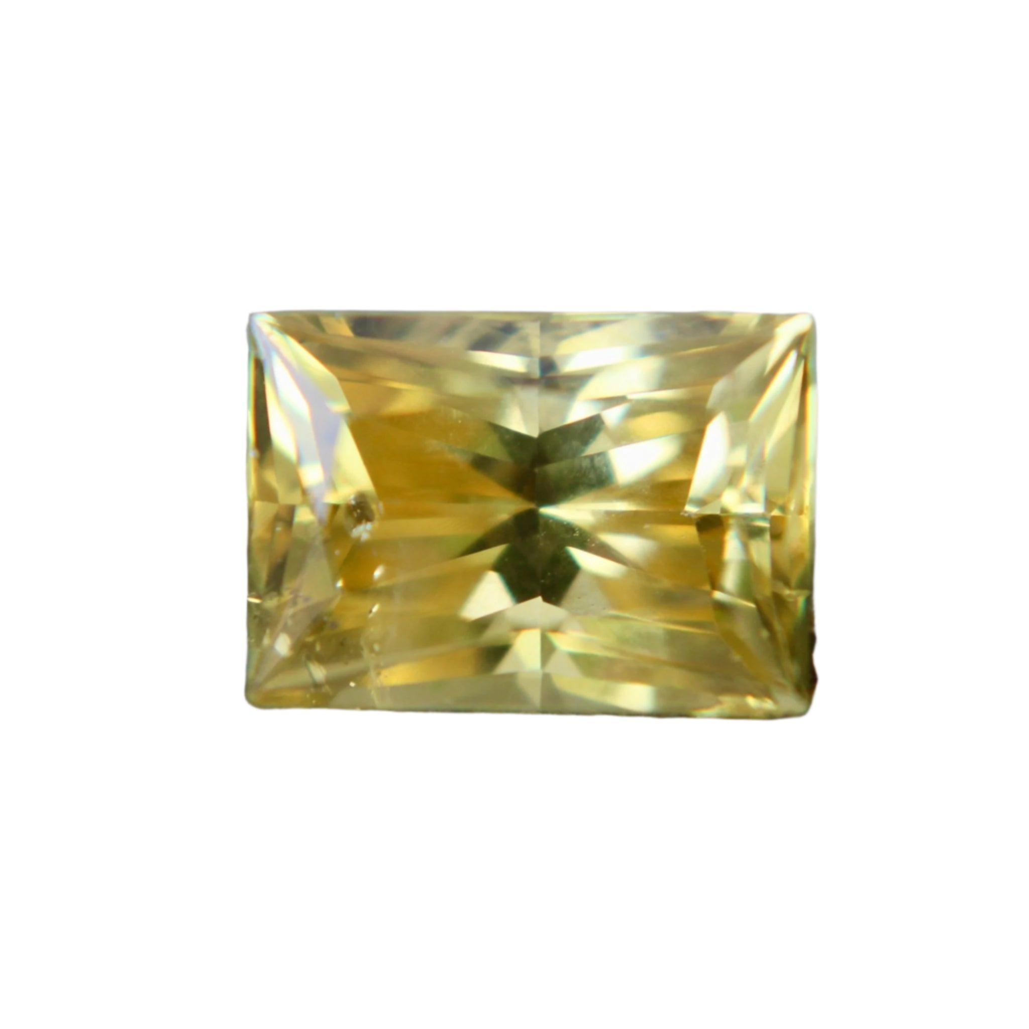 Natural Vivid Yellow Sapphire Princess Cut Gem Ceylon