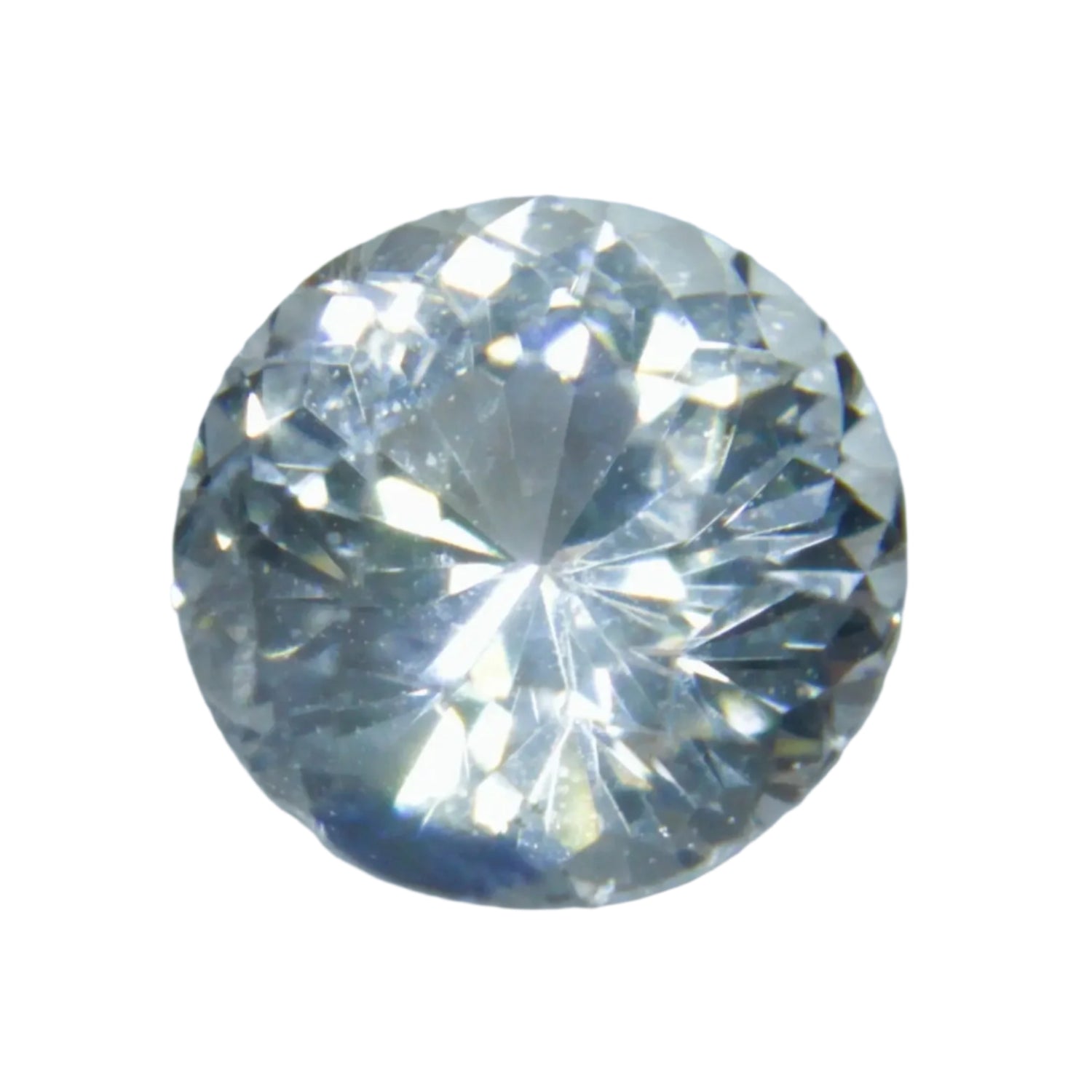 Natural white blue sapphire 0.88ct round cut, unheated untreated Ceylon sapphire – Sapphire Pal