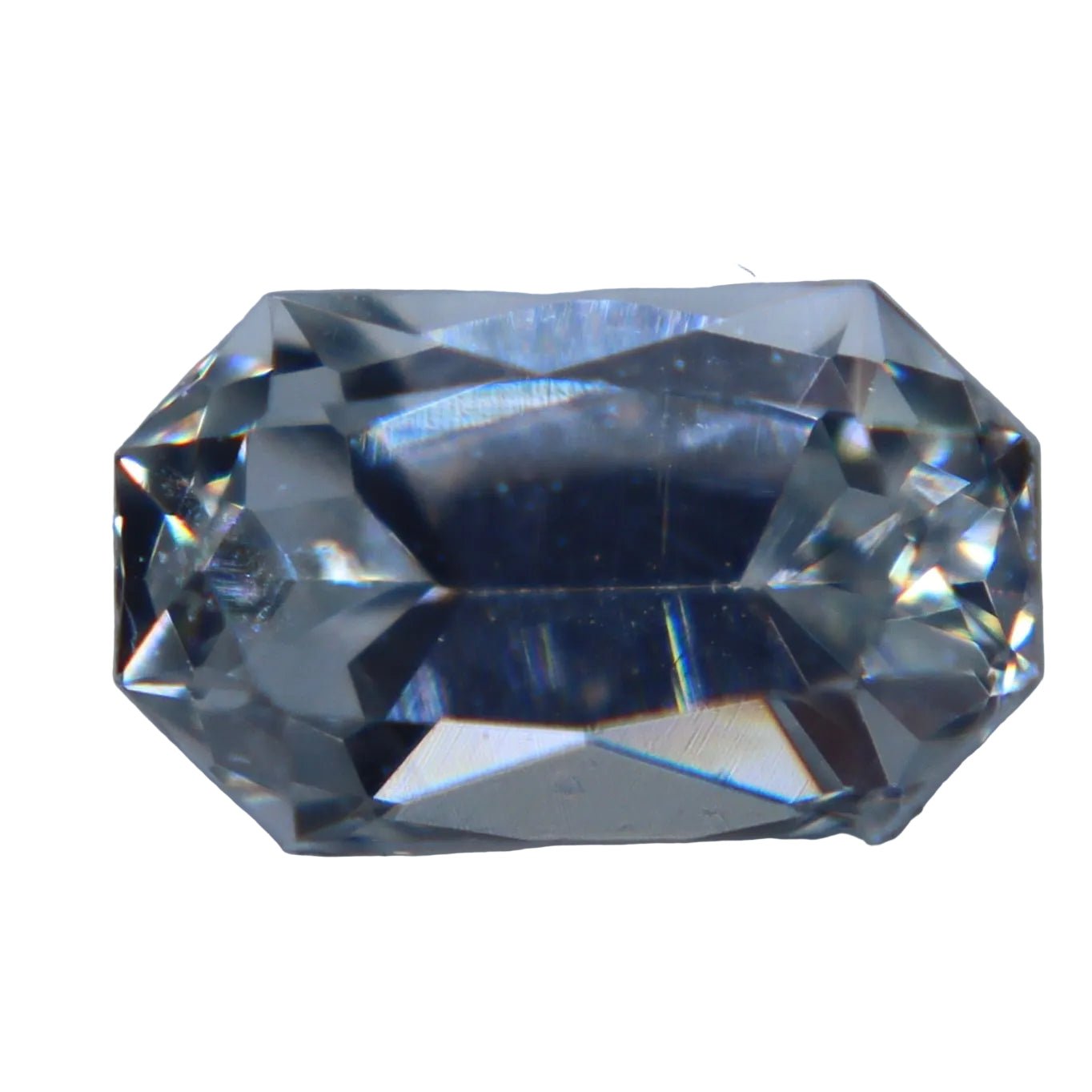 Natural White Sapphire 0.84 Carat Emerald Cut Ceylon Loose Gemstone - Sapphirepal